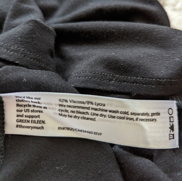 Eileen FISHER jersey tunic top dress xs petite pp black - Picture 11 of 15